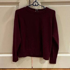 NWT Minnie Rose 100% Cashmere Sweater NWT in Bordeaux